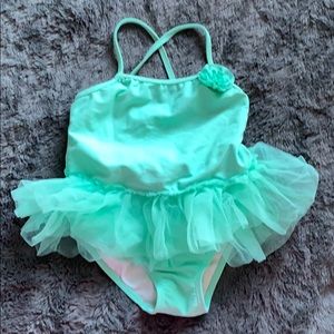 Lightly worn mint green one piece